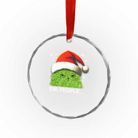 Cute Xmas Cat Crystal Glass Ornament Funny Ew People Meowy Kitten Lovers TS10