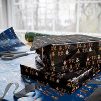 Cute Xmas Chicken With Xmas Coquette Bow Wrapping Paper Roll - Wonder Print Shop
