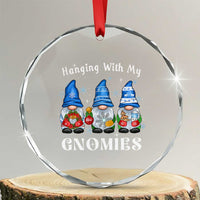 Cute Xmas Gnome Crystal Glass Ornament Hanging With My Gnomies TS09