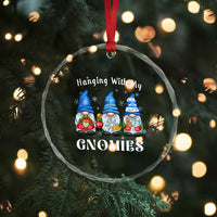 Cute Xmas Gnome Crystal Glass Ornament Hanging With My Gnomies TS09