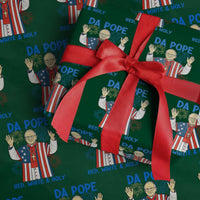 Da Pope Funny 4th of July Wrapping Paper Roll Red White and Holy Patriotic Catholic - Wonder Print Shop