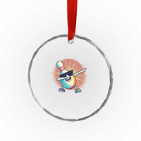 Dabbing Bowling Pin Crystal Glass Ornament Funny Player Gift TS12
