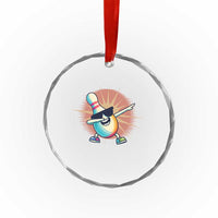 Dabbing Bowling Pin Crystal Glass Ornament Funny Player Gift - Wonder Print Shop