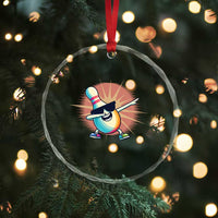 Dabbing Bowling Pin Crystal Glass Ornament Funny Player Gift TS12