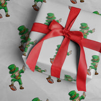 Dabbing Leprechaun Football Wrapping Paper Roll St Patricks Day Sports Lover - Wonder Print Shop