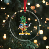 Dabbing Pineapple Hawaii Xmas Tree Lights Xmas Sunglasses Crystal Glass Ornament Tropical Holiday Beach TS10