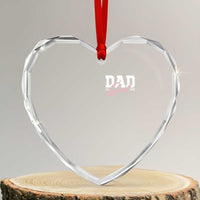 Dad Girl 2026 Heart Crystal Glass Ornament Soon to Be Daddy of Baby Girl