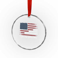 Dad Grandpa Great Grandpa I Just Keep Getting Better Crystal Glass Ornament Vintage American Flag Father's Day