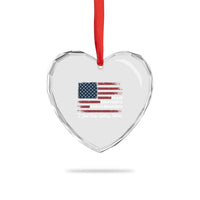 Dad Grandpa Great Grandpa I Just Keep Getting Better Heart Crystal Glass Ornament Vintage American Flag Father's Day