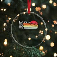 Dad Jokes are How Eye Roll Crystal Glass Ornament Funny Father's Day Gift