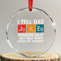 Dad Jokes Crystal Glass Ornament Periodically Element Funny Fathers Day TS10