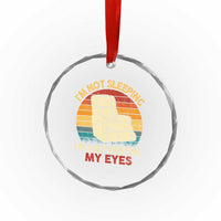 Dad Papa Grandpa Jokes Crystal Glass Ornament I'm Not Sleeping I'm Just Resting My Eyes TS10