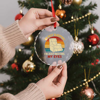 Dad Papa Grandpa Jokes Crystal Glass Ornament I'm Not Sleeping I'm Just Resting My Eyes TS10