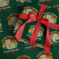 Dad Papa Grandpa Jokes Wrapping Paper Roll I'm Not Sleeping I'm Just Resting My Eyes - Wonder Print Shop
