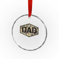 Dad Retro Old Camo Hunting Daddy Fathers Day Crystal Glass Ornament Dad Retro Old Camo Hunting Daddy Fathers Day