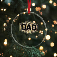 Dad Retro Old Camo Hunting Daddy Fathers Day Crystal Glass Ornament Dad Retro Old Camo Hunting Daddy Fathers Day