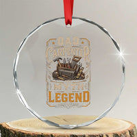 Dad The Carpenter The Myth The Legend Crystal Glass Ornament Funny Woodworker Carpenter Graphic