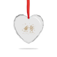 Dancing Lady Bugs Happy Little Insects Nature Lovers Heart Crystal Glass Ornament