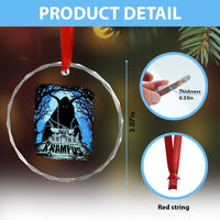 Dark Gothic Christmas Krampus Crystal Glass Ornament TS09