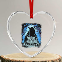 Dark Gothic Christmas Krampus Heart Crystal Glass Ornament - Wonder Print Shop