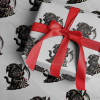 Dark Reaper Cat Throwing Darts Wrapping Paper Roll Funny Pub Game Gift - Wonder Print Shop