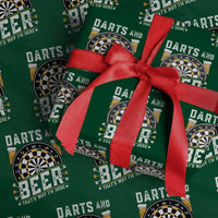 Darts And Beer That Is Why I Am Here Wrapping Paper Roll Funny Pub Game Darts Lover Gift - Wonder Print Shop