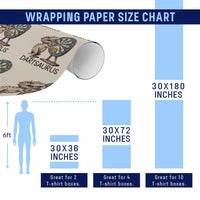 Dartsaurus Wrapping Paper Roll Funny Dinosaur Dart Player Gift - Wonder Print Shop