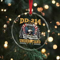 DD214 It Is A Veteran Thing You Wouldnt Understand Crystal Glass Ornament US Veteran Bald Egale - Wonder Print Shop
