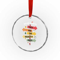 Dear Santa They Are The Naughty Ones Crystal Glass Ornament TS11