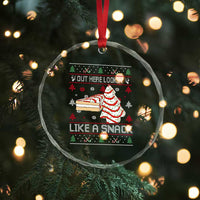 Debbies Christmas Tree Cake Crystal Glass Ornament Out Here Lookin Like A Snack - Wonder Print Shop