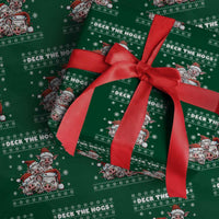 Deck The Hogs Ugly Christmas Sweater Wrapping Paper Roll Pig Lover Gift - Wonder Print Shop