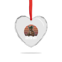Deer Green Bay Football Heart Crystal Glass Ornament Retro Vintage Style - Wonder Print Shop
