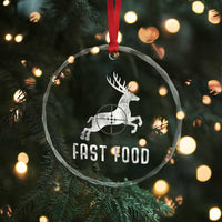 Deer Hunting Season Crystal Glass Ornament Funny Fast Food - Wonder Print Shop