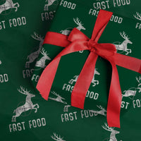 Deer Hunting Season Wrapping Paper Roll Funny Fast Food - Wonder Print Shop