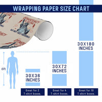 Democracy Is Dying But Hey Nice Fireworks Statue of Liberty Wrapping Paper Roll Funny 4th Of July Retro - Wonder Print Shop