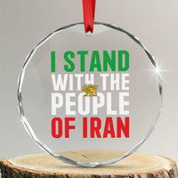 Denmark I Stand With Greenland Crystal Glass Ornament Danish Flag and Map Unity Support Protest