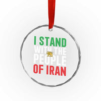Denmark I Stand With Greenland Crystal Glass Ornament Danish Flag and Map Unity Support Protest