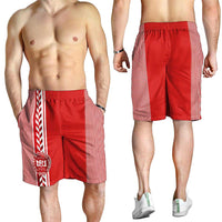 Denmark National Football Shorts for Men The Red and Whites Sporty Style - Wonder Print Shop