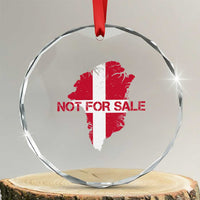 Denmark Stand With Greenland Not For Sale Crystal Glass Ornament Danish Flag Unity Support Protest