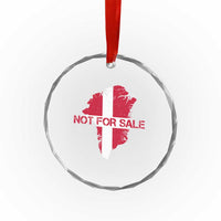 Denmark Stand With Greenland Not For Sale Crystal Glass Ornament Danish Flag Unity Support Protest