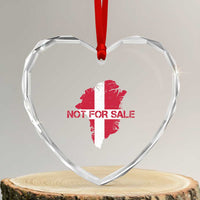 Denmark Stand With Greenland Not For Sale Heart Crystal Glass Ornament Danish Flag Unity Support Protest