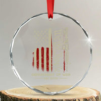 Department of War Est 2025 Crystal Glass Ornament We The People Rifle American Flag Patriotic 2A Statement TS02