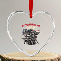 Department of War Est 2025 Heart Crystal Glass Ornament Patriotic Combat Squad Tactical Soldiers Graphic - Wonder Print Shop