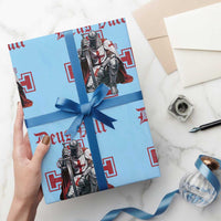 Deus Vult Knight Templar Wrapping Paper Roll Crusader Cross - Wonder Print Shop