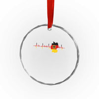 Deutschland Flag Eagle Vintage German Heritage Pride Crystal Glass Ornament