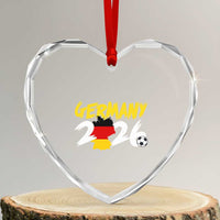 Deutschland Flag German Pride Heart Crystal Glass Ornament Germany Soccer Lover Football Fans
