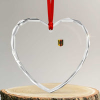 Deutschland German Pride Bundesadler Coat of Arms Crest Heart Crystal Glass Ornament