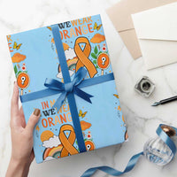 Developmental Disability Awareness Wrapping Paper Roll In March We Wear Orange - Wonder Print Shop