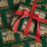 Deviled Eggs Wrapping Paper Roll Vintage 90s Thanksgiving Funny Foodie Bootleg Graphic