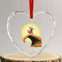 Dia De Los Muertos Heart Crystal Glass Ornament Skeletons Dancing Mexican - Wonder Print Shop